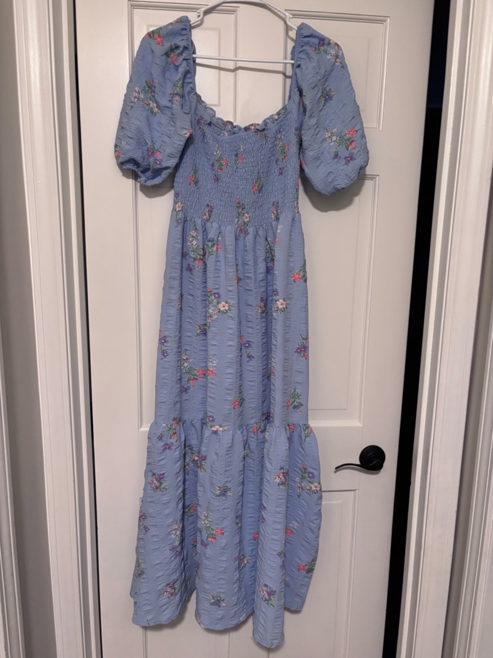 Forever 21 Light Blue Floral Maxi Dress